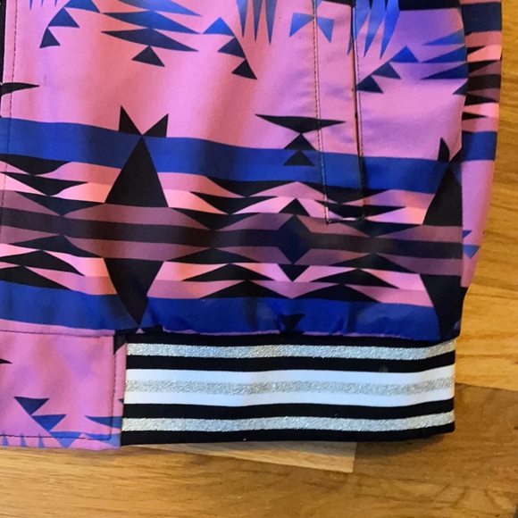 Geo purple women’s bomber jacket - Picture 2 of 2